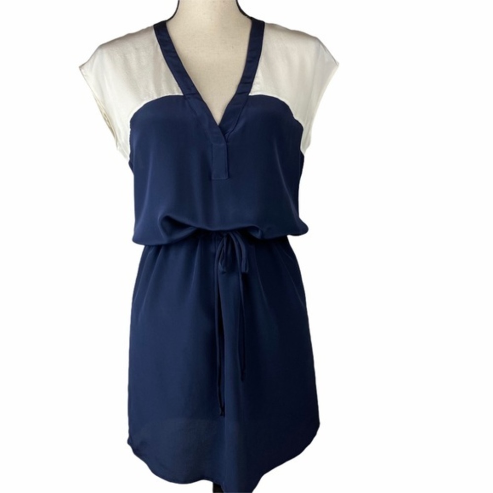 Rory Beca Colorblock Tie Waist Silk Dress XS